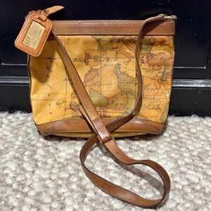 Vintage Map Print Alviero Martini shoulder bag